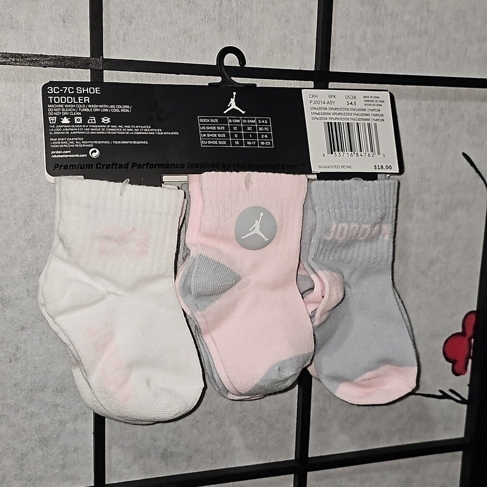 Jordan Infant/Toddler Socks New 6 Pairs - Picture 4 of 4